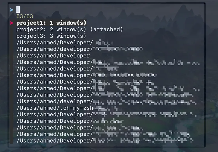 Tmux sessionizer interface